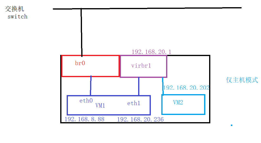 Host-Only Mode Network Topology